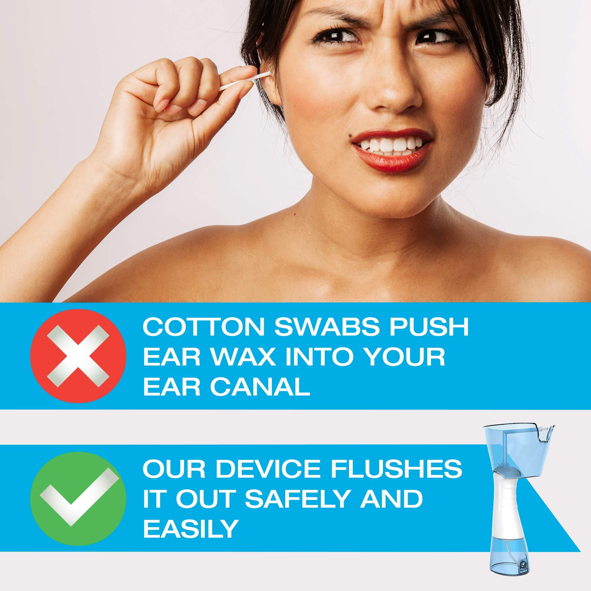 Tilcare Electric Ear Wax Removal Kit by Tilcare - Rechargeable Ear Cleaning Machine for Ear Irrigation - Complete Ear Flush Kit for Adults & Kids - Ear Lavage System with Otoscope, Microfibre Towel & 30 Tips