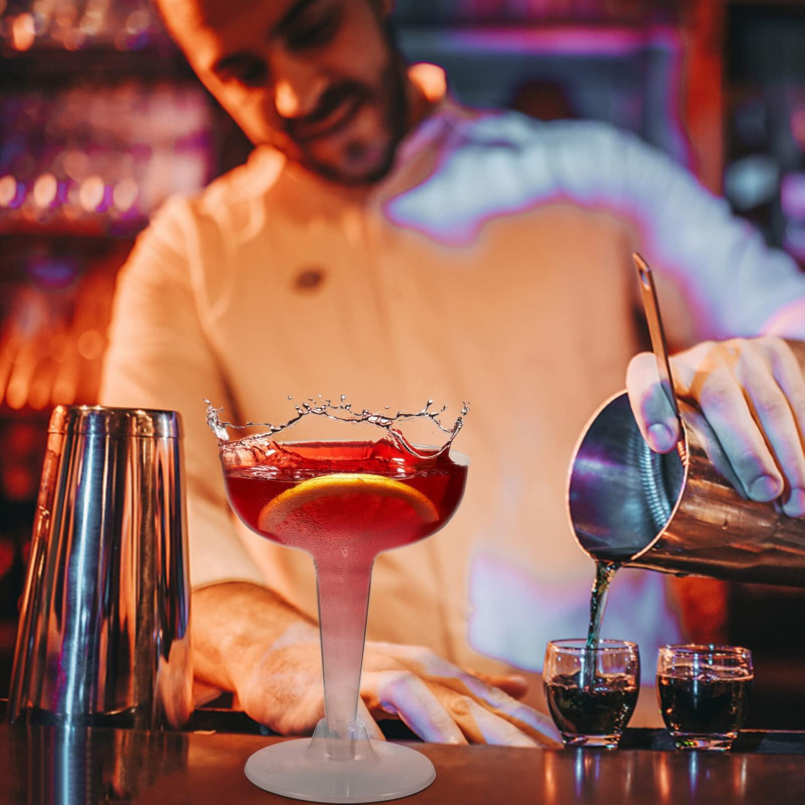 Toddmomy Toddmomy 20pcs Plastic Wine Glass Clear Cocktail Cup Margarita Glasses Cinco De Mayo Party Decorations Parfait Cup Drinking Cup Wine Tasting Cup Wine Cup Delicate Ice Cream Cup