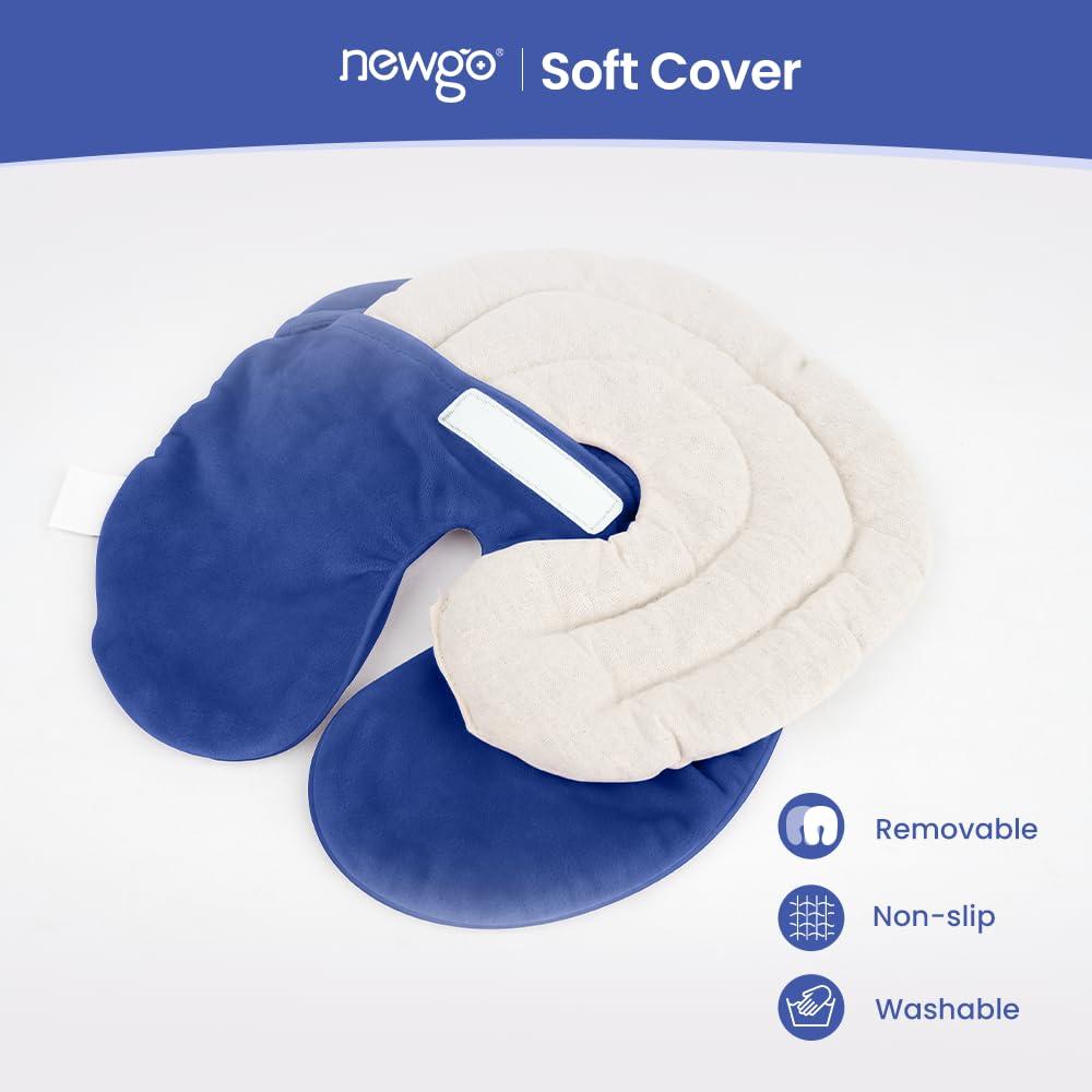 NEWGO NEWGO Bundle of Microwave Heating Pad for Face and Microwave Booties Wrap Blue