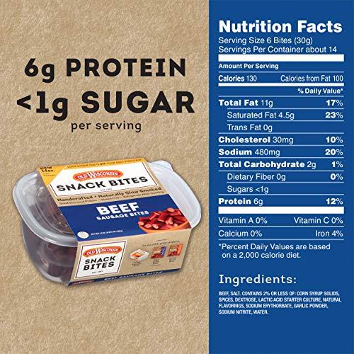 Old Wisconsin Old Wisconsin Bites Tub, Beef, 14 Ounce