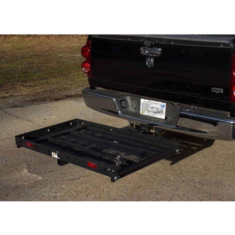Titan Ramps Titan Ramps Folding Aluminum Scooter and Wheelchair Carrier with Ramp, 400 lb. Weight Capacity Class III or IV 2" Hitch Receiver