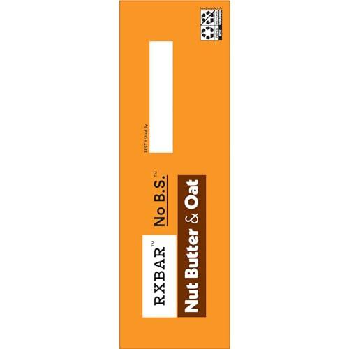 RXBAR RXBAR Nut Butter and Oat Protein Bars, Protein Snacks, Snack Bars, Dark Chocolate Peanut Butter, 23.2oz Box (12 Bars)