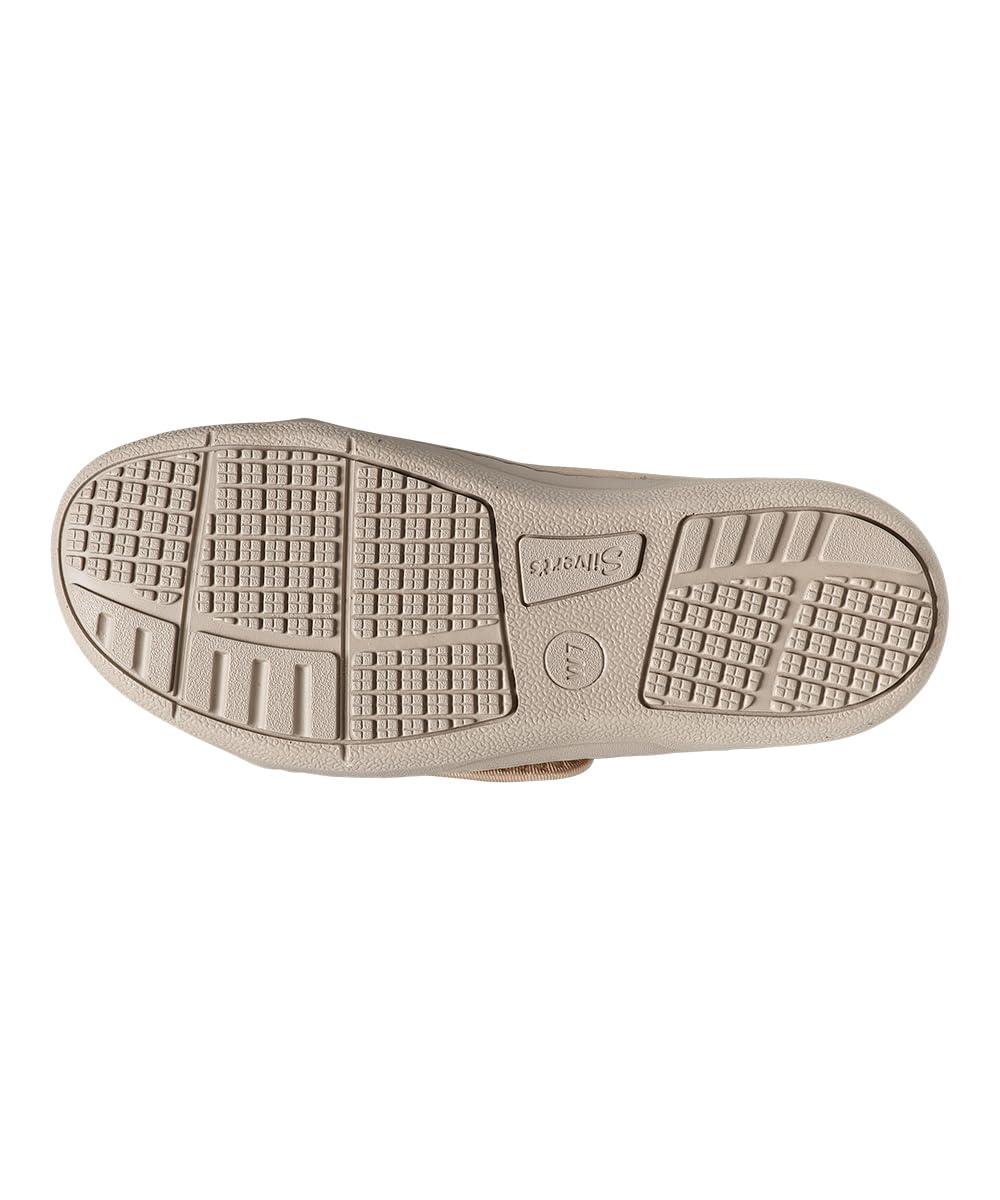 Silvert's Adaptive Clothing & Footwear Silvert's Adaptive Clothing & Footwear Women’s Ultra Comfort Flex Neoprene Extra Wide Shoes for Seniors - Beige 7