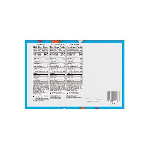 HERSHEY\'S KIT KAT, PAYDAY and REESE\'S Assorted Flavored King Size, Candy Variety Box, 36.8 oz