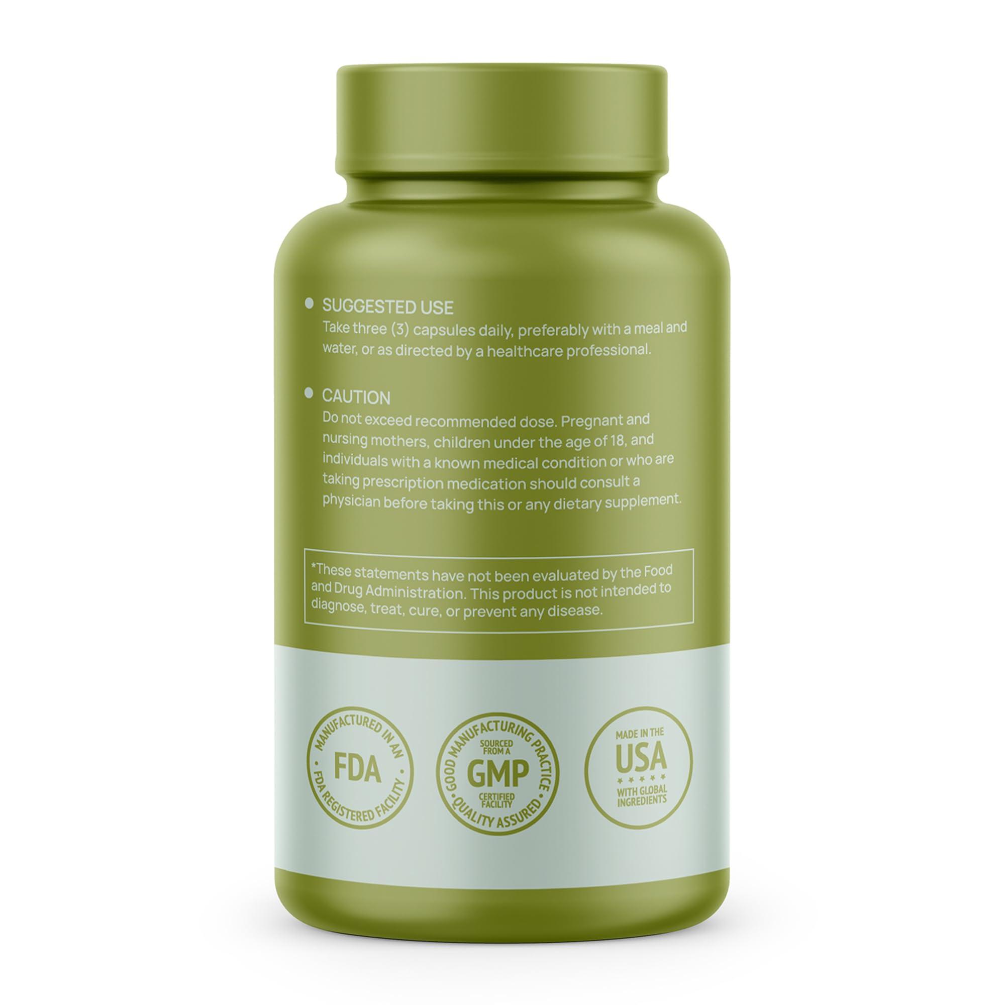 HMS Nutrition Korean Red Panax Ginseng 2000mg 120 Vegan Capsules Super Strength Extract - High Ginsenosides Supports Energy, Stamina, Performance and Mental Health