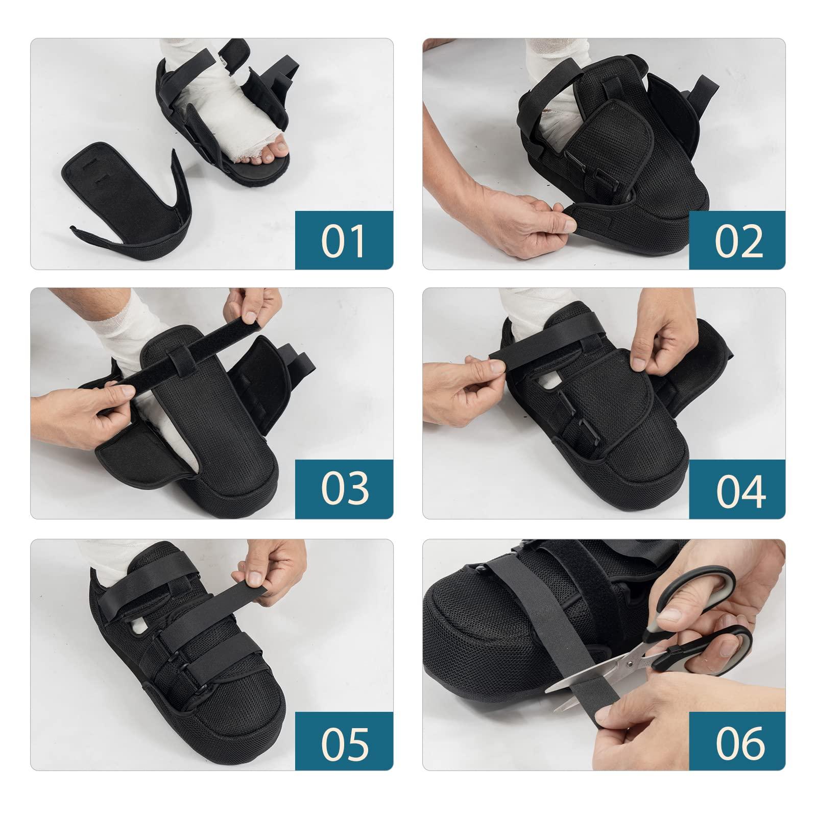 GHORTHOUD GHORTHOUD Forefoot Off-Loading Post Op Shoe Closed Toe Medical Walking Boot for Broken Toe Orthopedic Foot Brace for Post Bunion Hammertoe Surgery Brace (L)