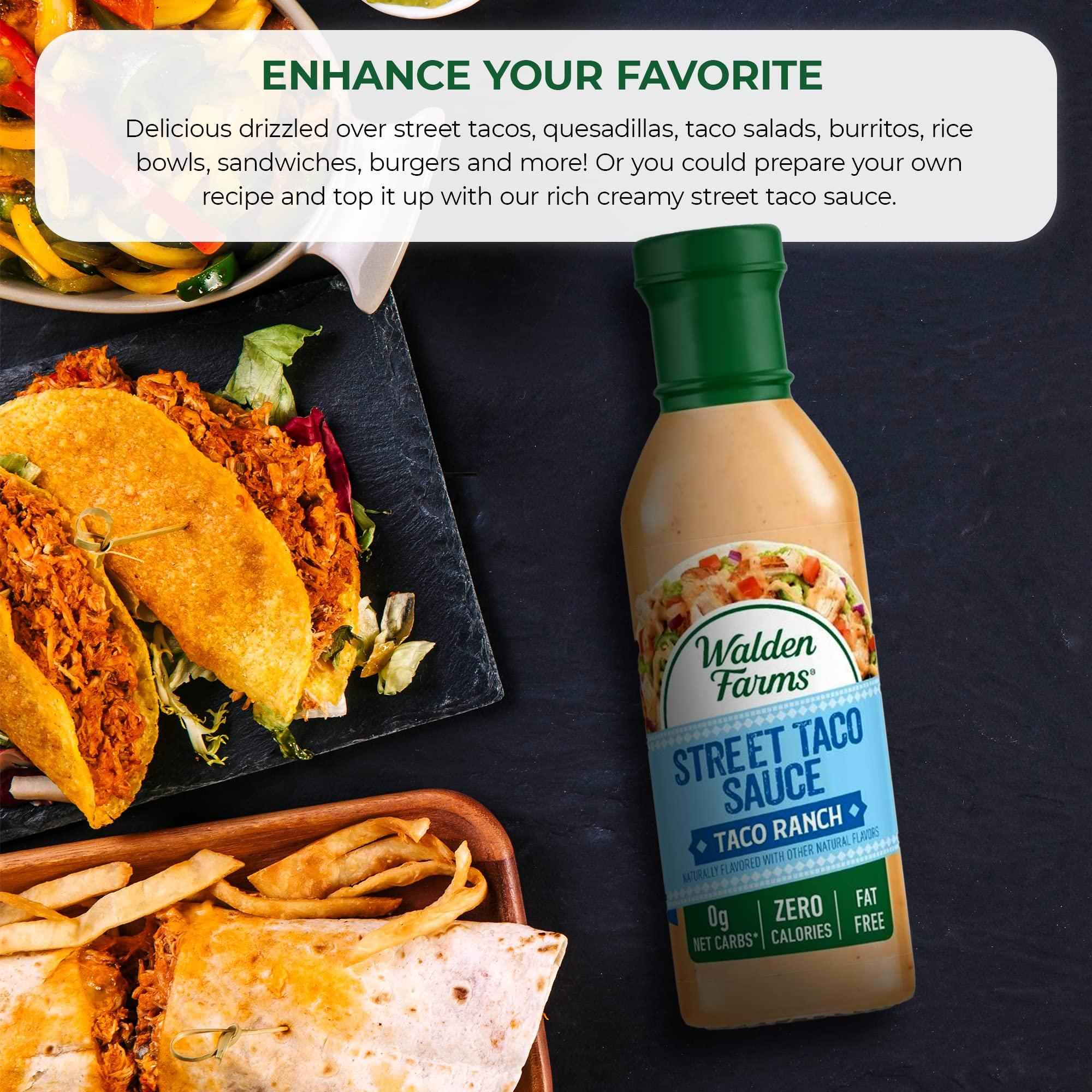 Walden Farms Walden Farms Street Taco Sauce, Taco Ranch, Natural Flavors, Zero Calorie, Vegan Friendly, Kosher, Fat Free, Sugar Free, Gluten Free, 12 Fluid Ounce (Pack of 6)