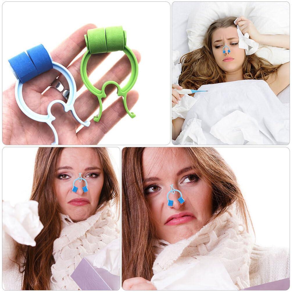 Lurrose 6pcs Fixed Pinch Nose Fixing Nose Stoppers Nasal Clip Fixing Nose Clips Portable Nose Clips Nosebleed Stoppers Epistaxis Care Clips Lung Breathing Training Clips Nose Bleed Stopper