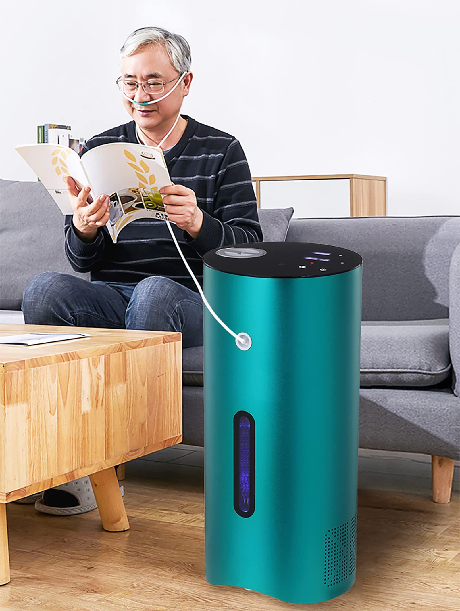 FXNFXLA FXNFXLA Hydrogen Inhalation Machine, 99.99% High Purity H2 Hydrogen Inhaler, 4 Hours Continuous H2 Supply, SPE/PEM Ionizer, for Home Office(Size:300ml/min,Color:Single Suction)