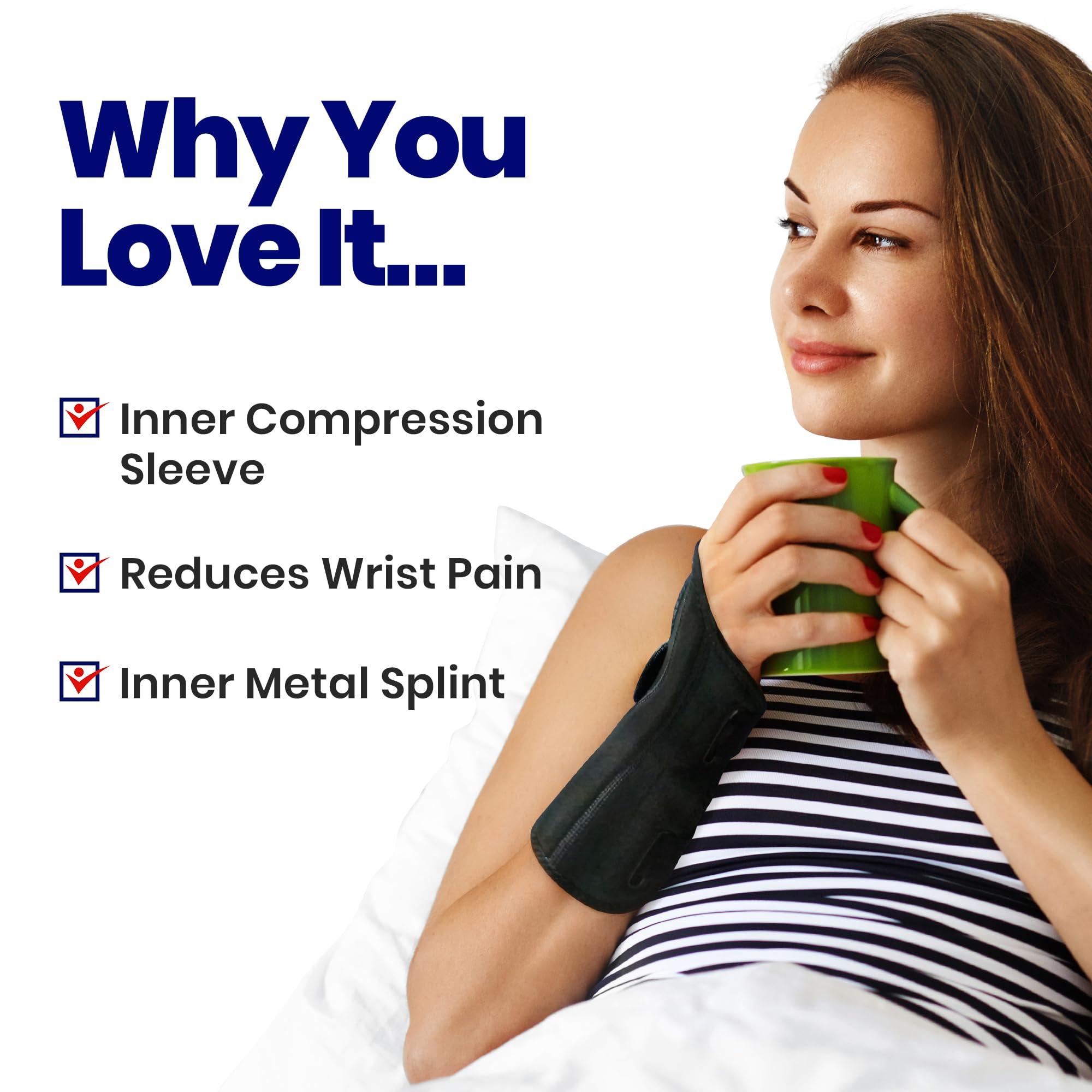 ARMSTRONG AMERIKA ARMSTRONG AMERIKA Wrist Brace For Carpal Tunnel Left Hand + Wrist Wrap Compression Wrist Brace For TFCC Tears Large