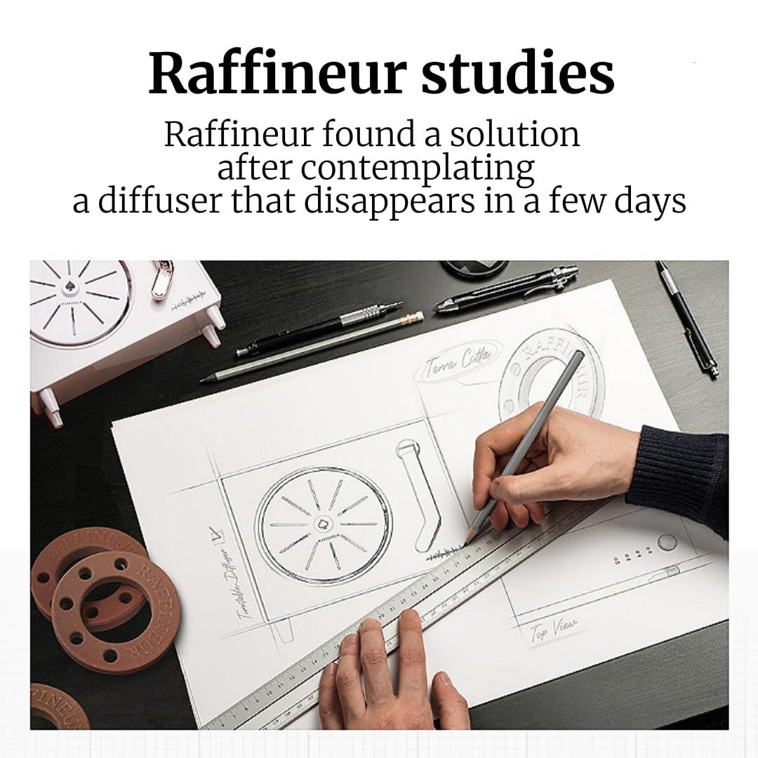 Raffineur Raffineur Turntable Diffuser Refill Kit (Blanche of Soap), Waterless Solid Terracotta Refill Infused with Aromatherapy Essential Oil, Air freshener for Home Large Room, Pet and Baby Safe