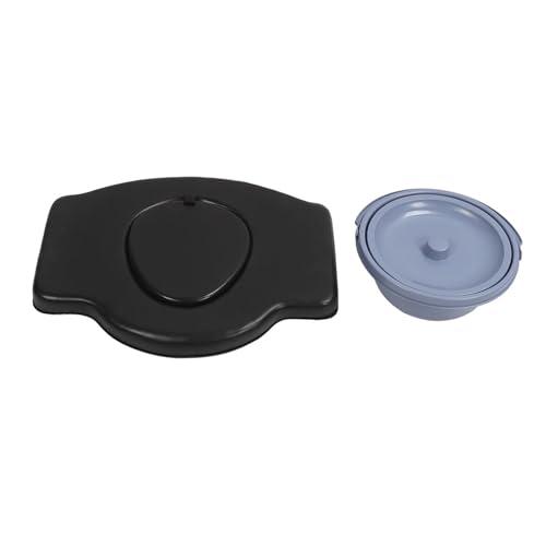 FILFEEL Folding Walker Potty Plate Commode Plate Elderly Walker Seat, Memory Foam Cushion, Portable Toilet for 4 Legged Walkers Commode Board with Convenience