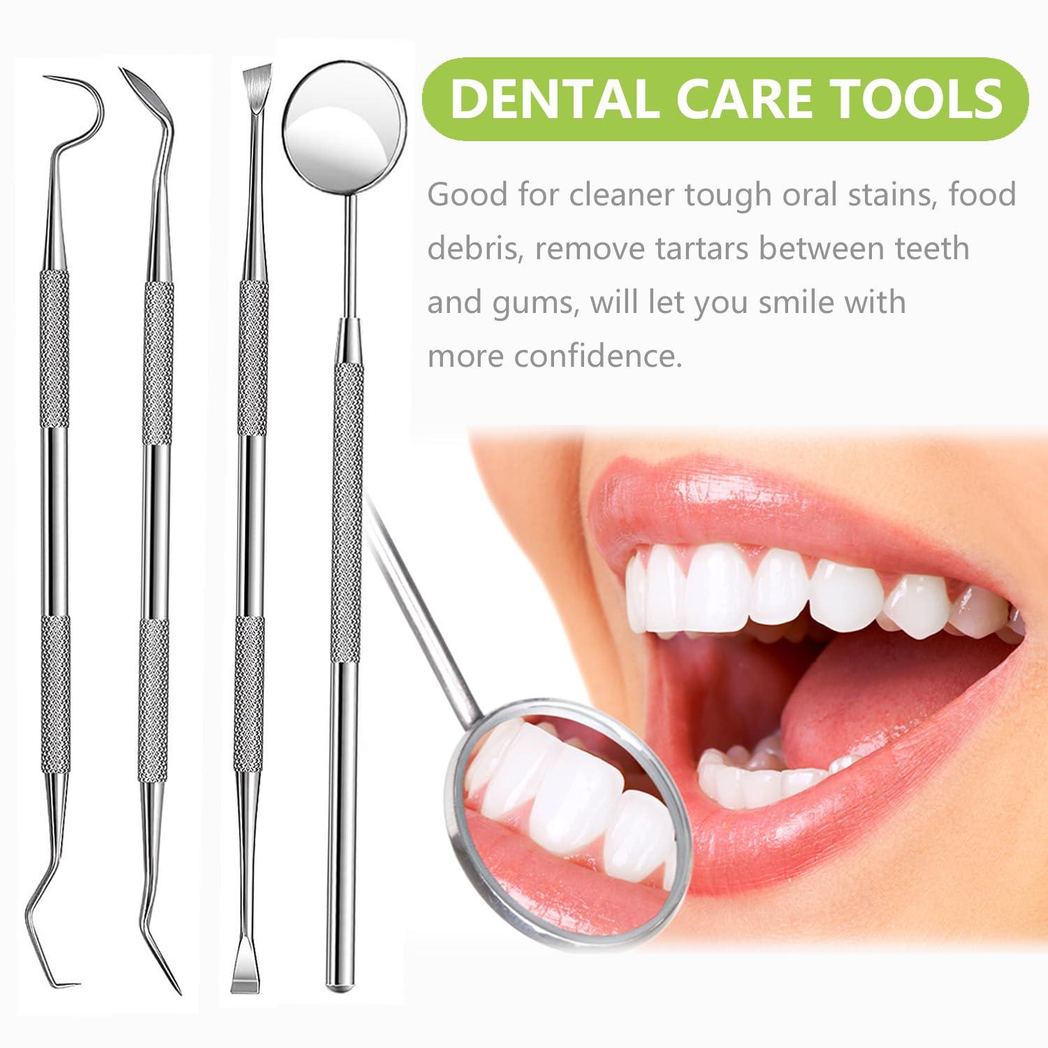 PARYUNGR PARYUNGR Dental Tools, Professional Teeth Cleaning Oral Care Hygiene Kit, Stainless Steel Dental Pick Tooth Scraper Tartar Plaque Remover for Dentist, Personal, Pet Use with Storage Box