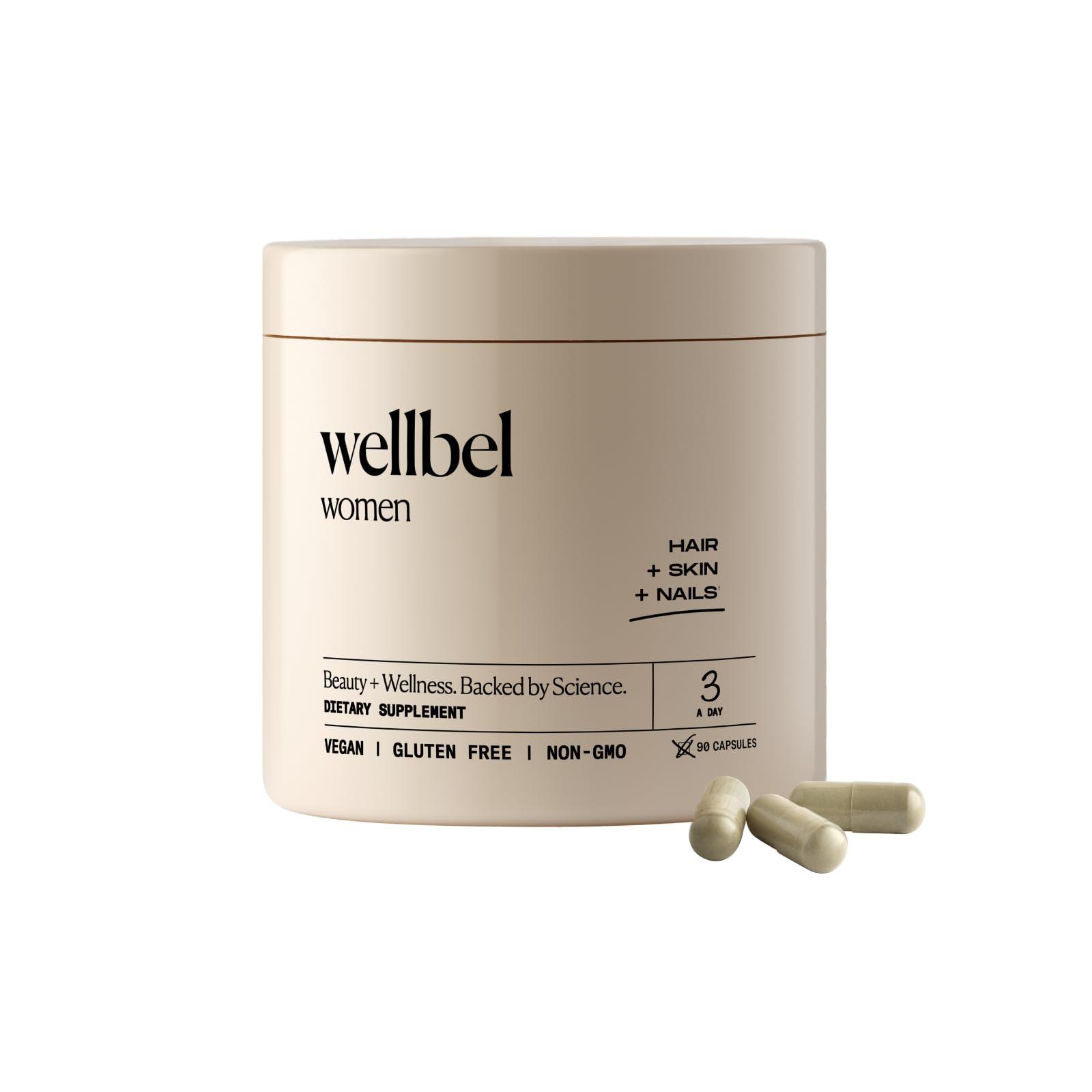 WELLBEL WELLBEL Women Clean Supplement for Hair, Skin, and Nails, Vegan, Gluten Free and Non GMO 90 Count