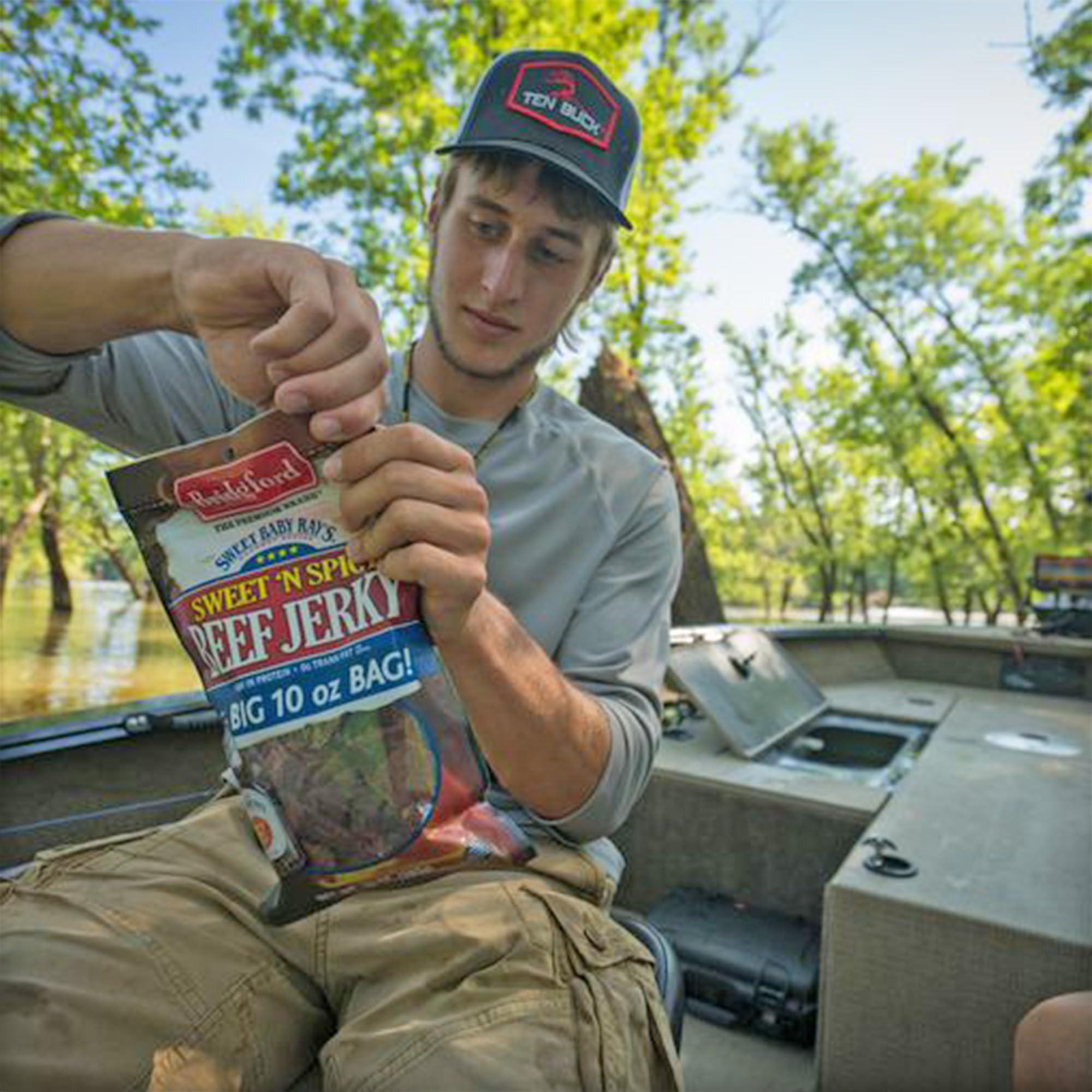 Bridgford Bridgford Sweet Baby Rays Beef Jerky Sweet N Spicy 10 oz Pack of 2 - High Protein Sweet and Spicy Beef Jerky for Your Dietary Preference - Ready-to-Eat Spicy Beef Jerky for On-the-Go Snacking