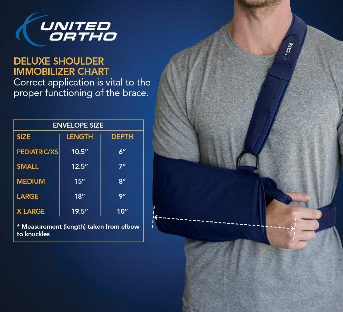 United Ortho United Ortho Deluxe Shoulder Immobilizer, Small, Blue