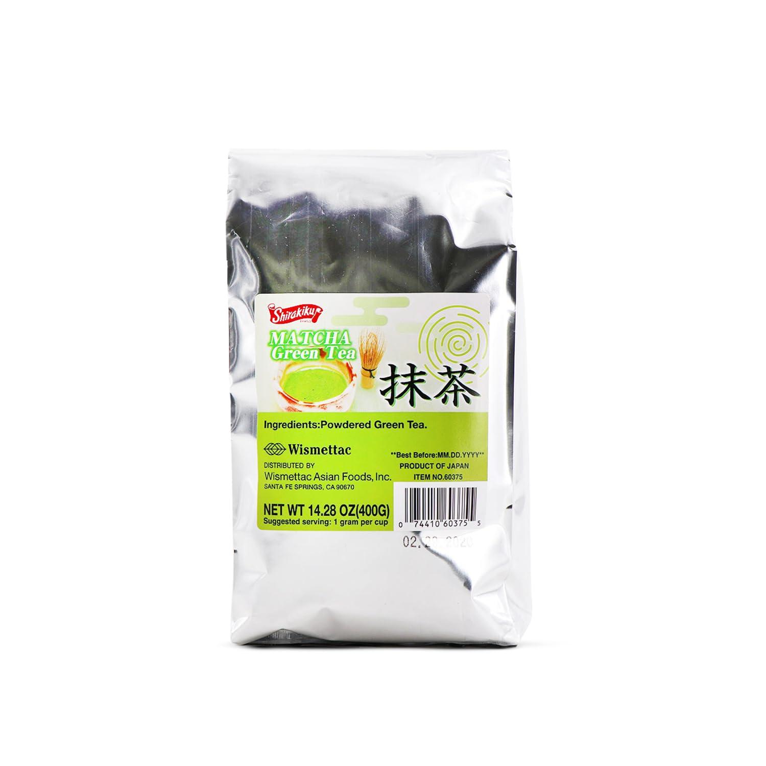 SHIRAKIKU BRAND SHIRAKIKU Matcha Green Tea Powder | Authentic Japanese Matcha for Traditional Teas | Prefect for Asain Lattes, Smoothies, Baked Goods | 14.28 OZ Pack of 1