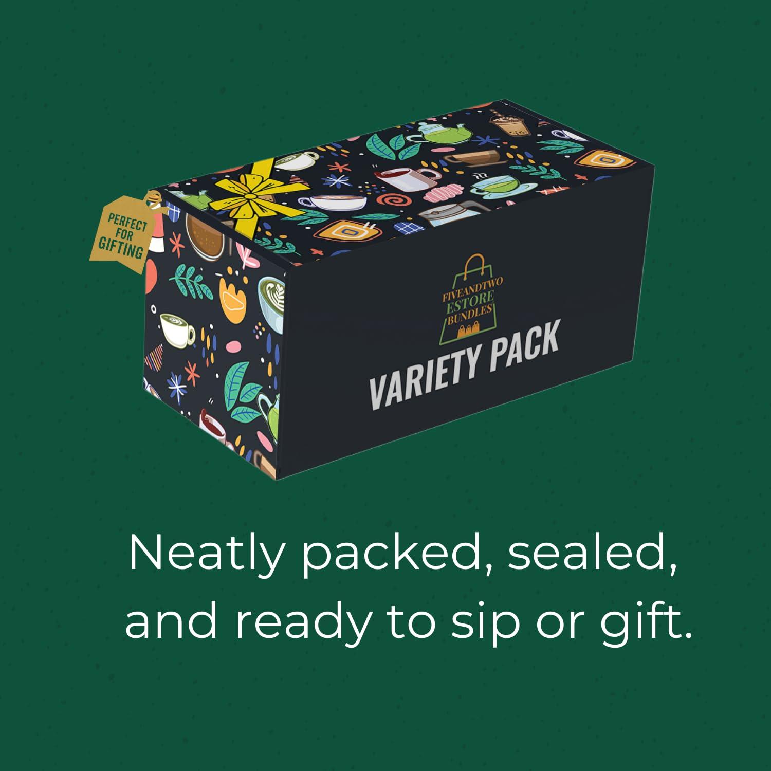 FIVEANDTWOESTORE BUNDLES 16ct K-Cups Variety Pack | Includes Medium & Dark Roast, Flavored Coffee Pods& Mocha K Cups| Wide Variety Coffee Pods for Keurig,Excellent Gift for Starbucks Coffee Lovers