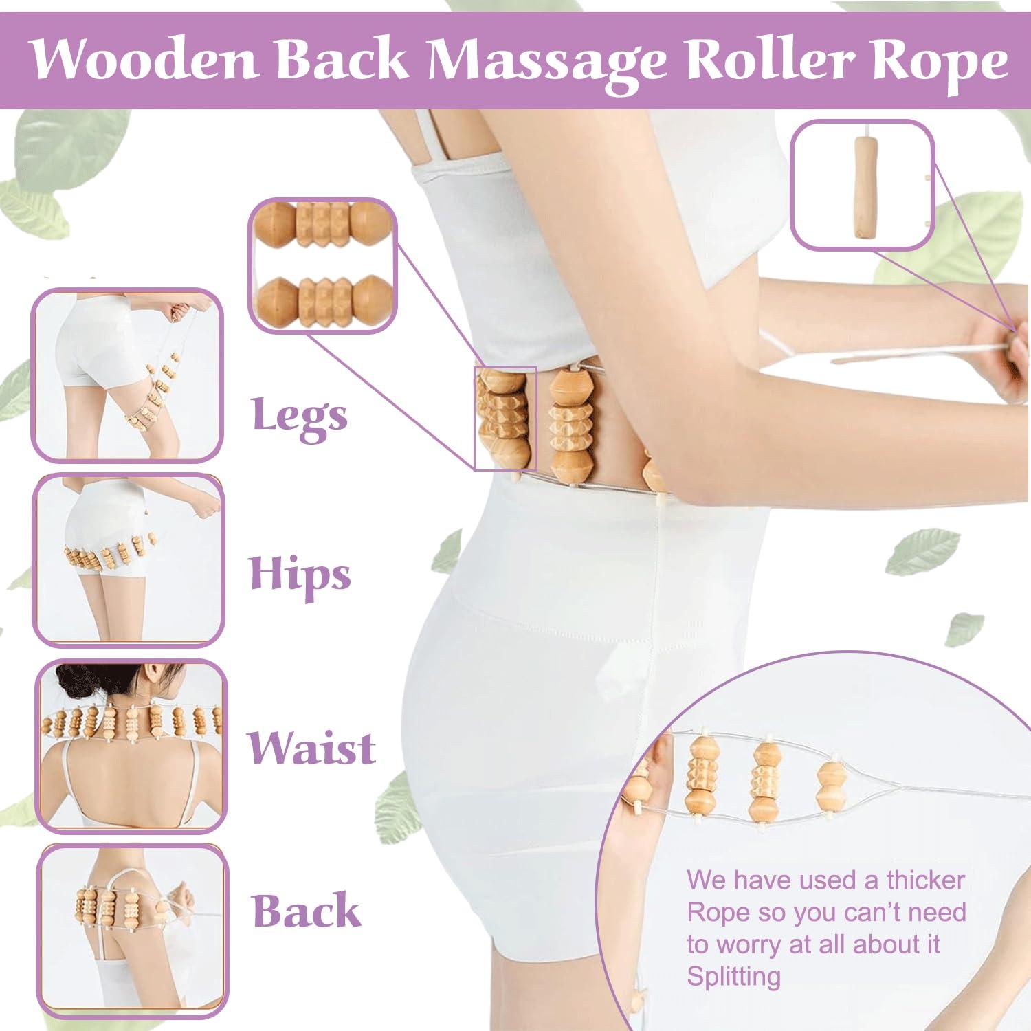 PURE VIBE Wood Therapy Massage Tools Kit, Wooden Massager Tools, Body Contouring & Shaping, Muscle Pain Relief Massager Tool, Lymphatic Drainage Massager, Wooden Rollers for Massage, Wooden Body Sculpting Tools