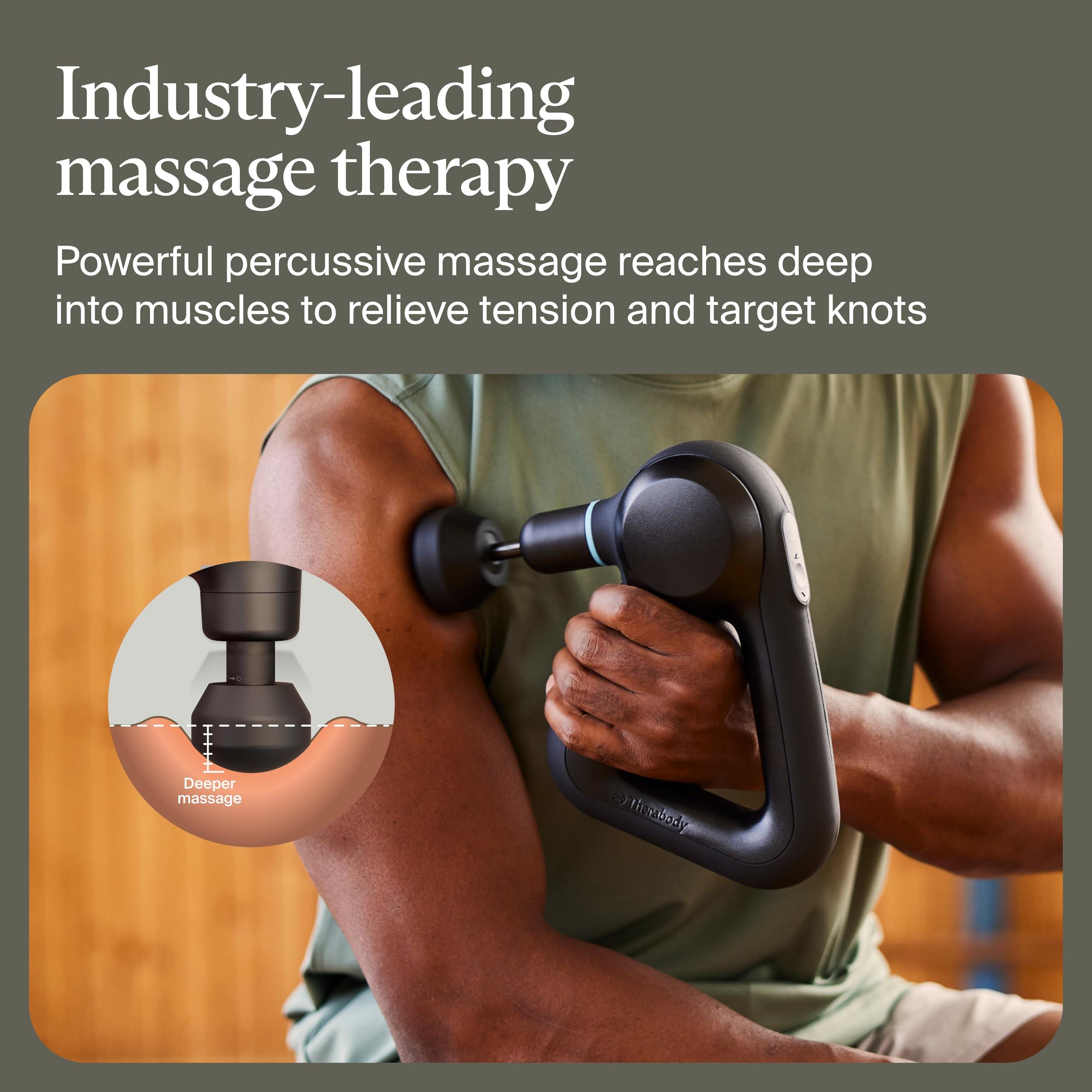 TheraGun TheraGun Prime Quiet Deep Tissue Therapy Massage Gun - Bluetooth Enabled, Electric Percussion Massage Gun & Personal Massager for Pain Relief in Neck, Back, Leg, Shoulder and Body (Black - 5th Gen)