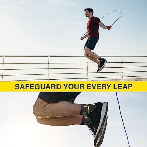 Bracoo Bracoo KS10 Adjustable Compression Knee Patellar Tendon Support Brace (Black) FS60 Ankle Airy Sleeve Brace, 1 Pair, Black (S/M)