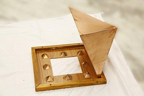 Wellness Goodies Giza 51 Degree 9" 100% Copper Meditation Pyramid | Handmade and Hand-Painted by Spiritual Masters | Great Magnetic and Pyramid Therapy Product