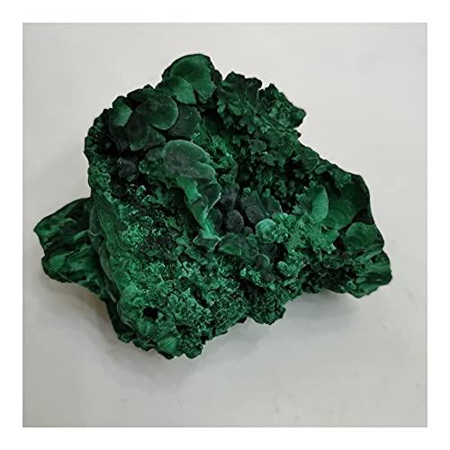 SAIYI Natural Green Malachite Raw Stone Beautiful Needle-Shaped Plus Velvet Quartz Stone Mineral Specimen Healing Home Decor Natural Decoration (Size : About 500g)