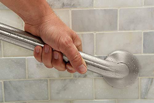 Moen Moen 8912 Home 12-Inch Bathroom Grab Bar, Stainless Steel with Moen 8732 Home 32-Inch Bathroom Grab Bar, Stainless