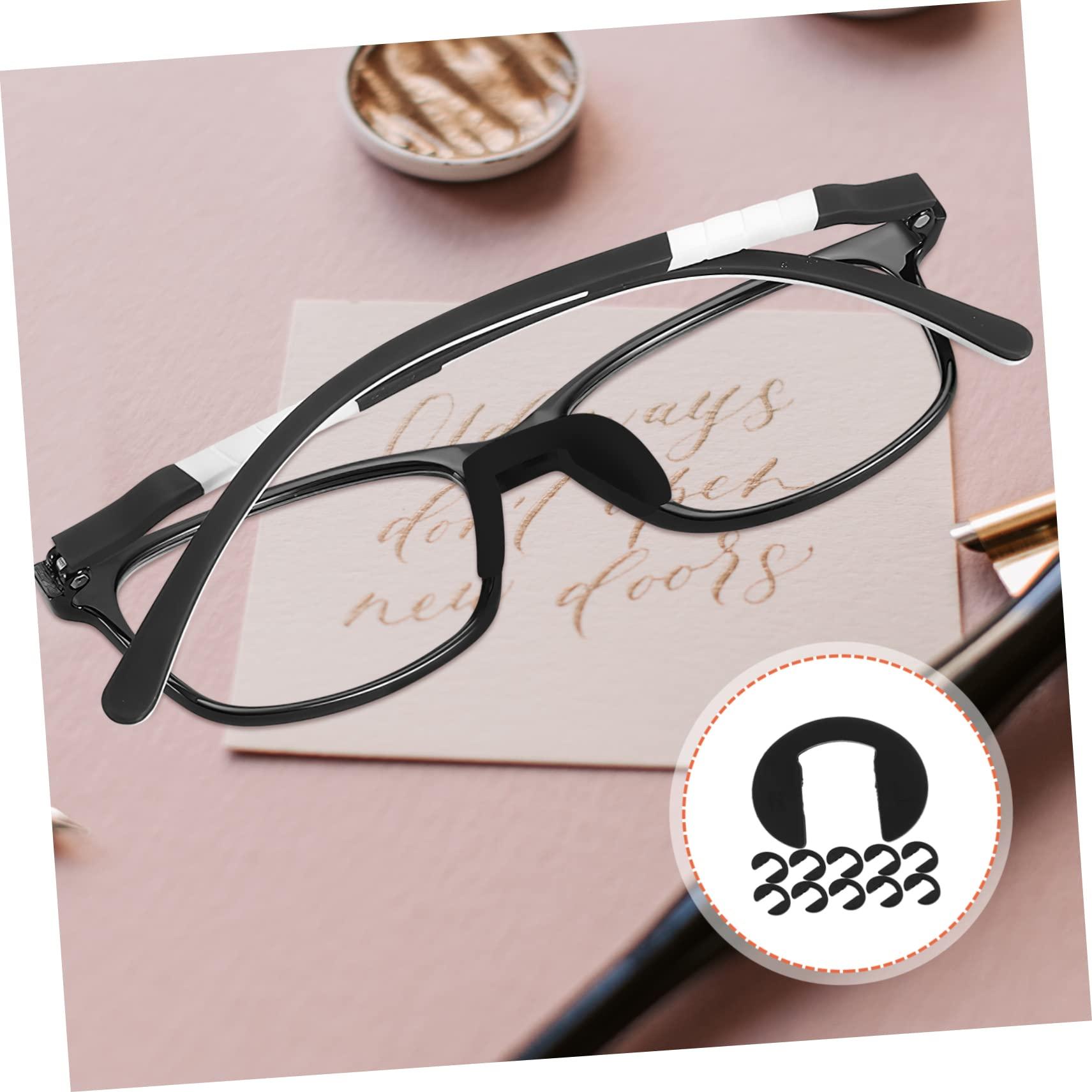 DOITOOL 20 Pcs Silicone Glasses Nose Pads Eyeglasses Nose Pads Anti-Slip Nose Pads Eyeglass Repair Kits Silicone Nose Pads for Eyeglasses Glasses Nose Mat Non-Slip Nose Clip