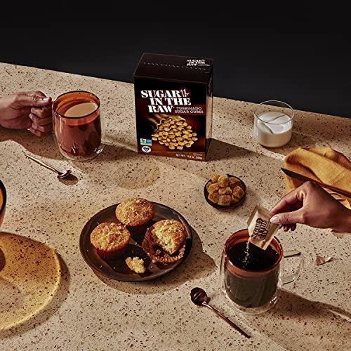 In The Raw Sugar In The Raw Granulated Turbinado Cane Sugar Cubes, No Added Flavors or erythritol, Pure Natural Sweetener, Hot & Cold Drinks, Coffee, Vegan, Gluten-Free, Non-GMO, 25 Counts (12-Pack)