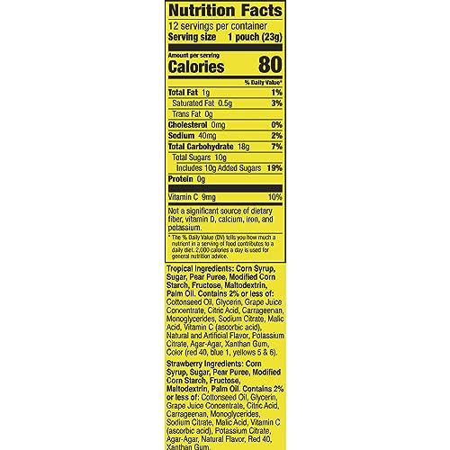 Gushers Gushers Fruit Flavored Snacks, Strawberry Splash and Tropical, 12 ct (Pack of 2)