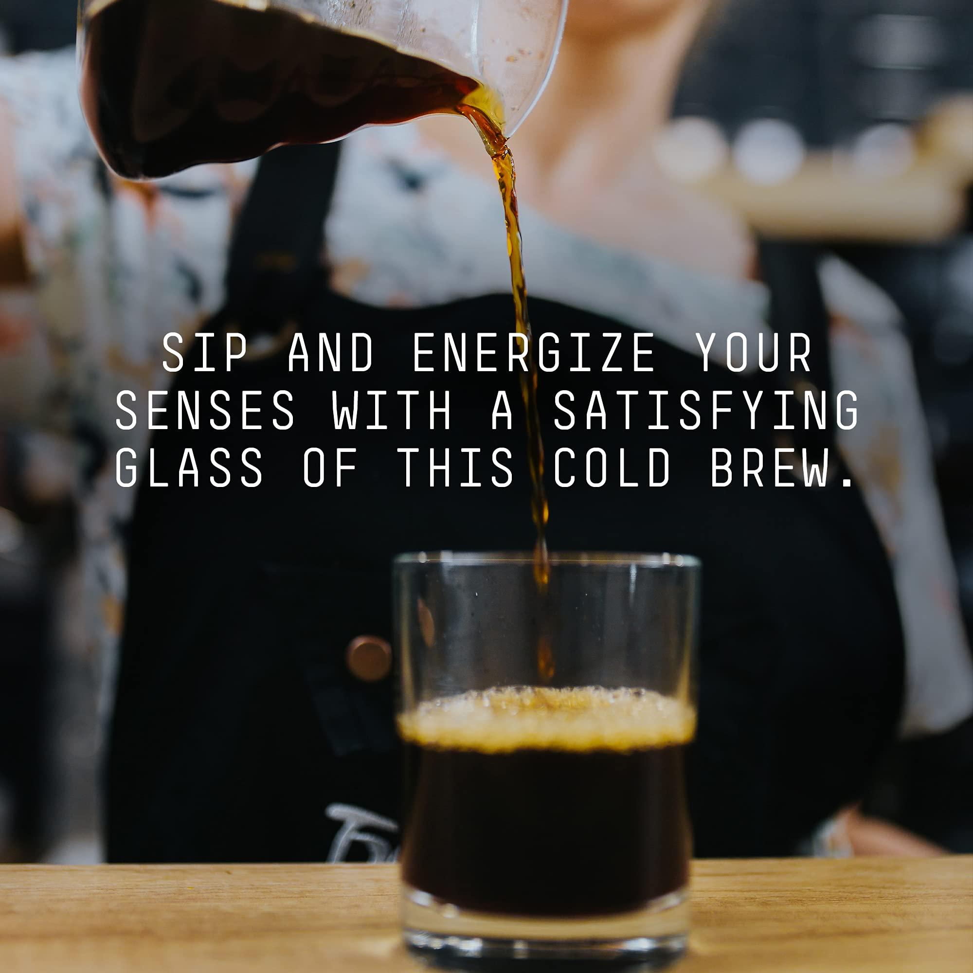 STONE STREET COFFEE COMPANY Stone Street Cold Brew Coffee, High Caffeine Boost Blend with Chocolate Mocha Flavor, Coarse Ground Flavored Coffee, Dark Roast, 1 LB