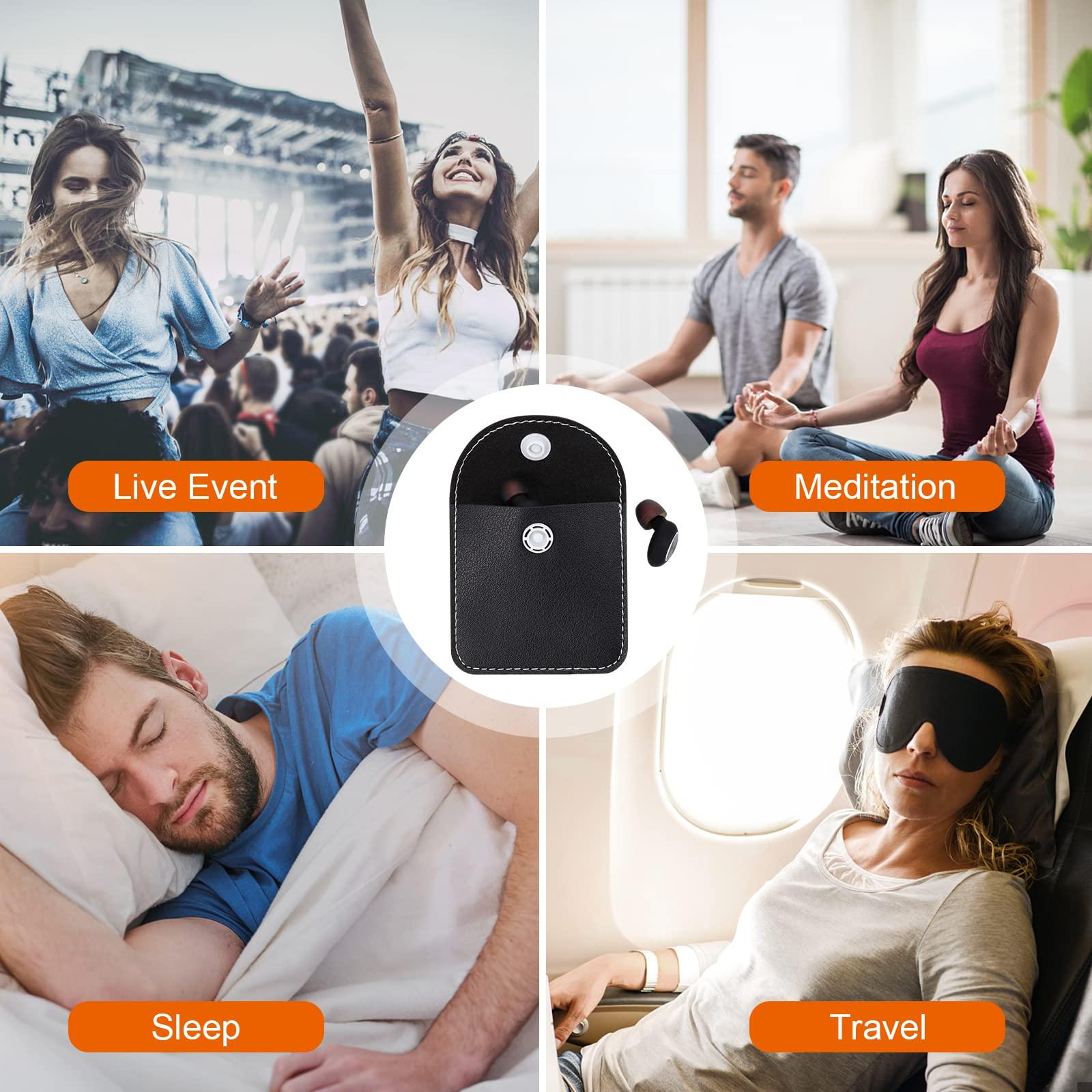 Tiliwame Tiliwame Ear Plugs, Reusable Ear Plugs for Sleeping Noise Cancelling, Silicone Earplugs for Snoring, Work, Study and Concerts Noise Redeuction, Reusable Earplugs with 8 Ear Tips in XS/X/M/L (Black)