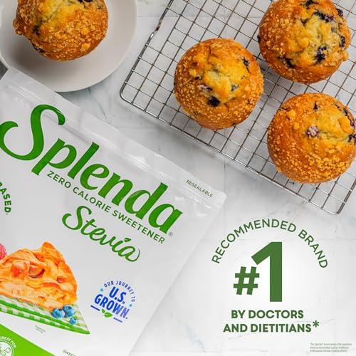 SPLENDA SPLENDA Stevia Zero Calorie Sweetener for Baking, Plant Based Sugar Substitute Granulated Powder, 9.7oz Resealable Pouch