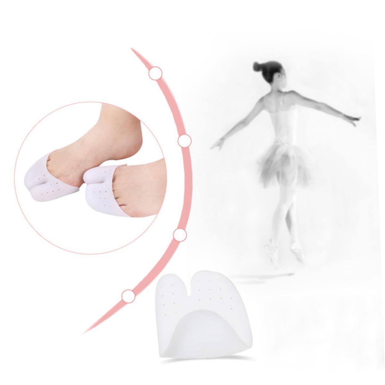 Healeved Healeved 4 Pairs Big Toe Protection Toe Cover Pointe Cushion Toe Protector gel with hole