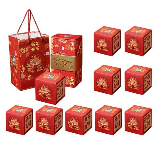 ROTORS Chinese New Year Surprise Gift Box 2024, Folding Bouncing Surprise Gift Box Chinese New Year Decor 2024 Pop-Up Explosion Box, Surprise Money Box for Chinese New Year\'s Eve Christmas Gift (10 Pack, A)