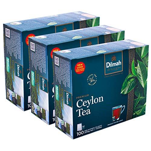 Dilmah Dilmah Premium 100% Pure Ceylon Tea, 100-Count Tea Bags (Pack of 3)