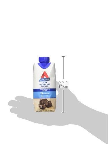 Atkins Atkins Gluten Free Protein-Rich Shake, Dark Chocolate Royale, Keto-Friendly, 8 Count (Pack of 1)