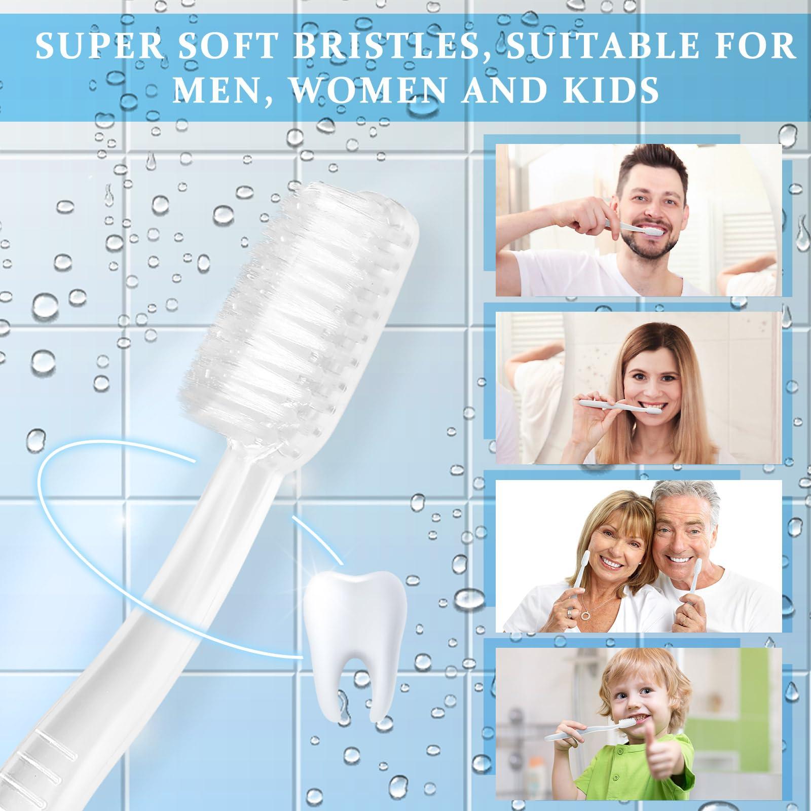 Tioncy Tioncy 200 Pack Prepasted Disposable Toothbrushes Individually Wrapped Pre Pasted Toothbrushes Soft Bristle Travel Tooth Brush Single Use Wrapped for Hotel, Camping, Travel and Gift for The Homeless