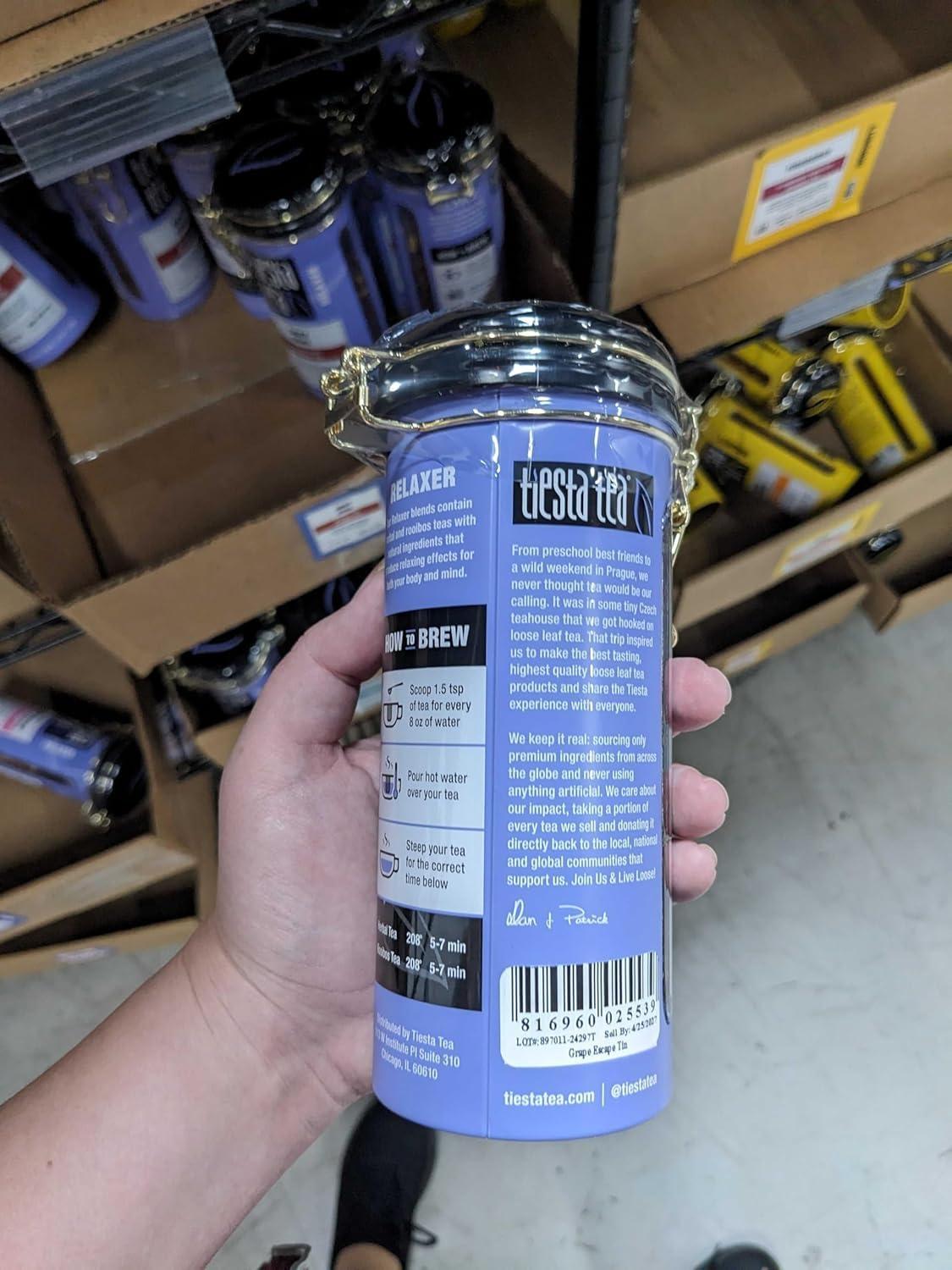 Tiesta Tea Tiesta Tea - Grape Escape | Loose Leaf | Juicy Grape Herbal Tea | Non Caffeinated Fruit Blends | Make Hot or Iced Up to 50 Cups | 4 oz Refillable Tin