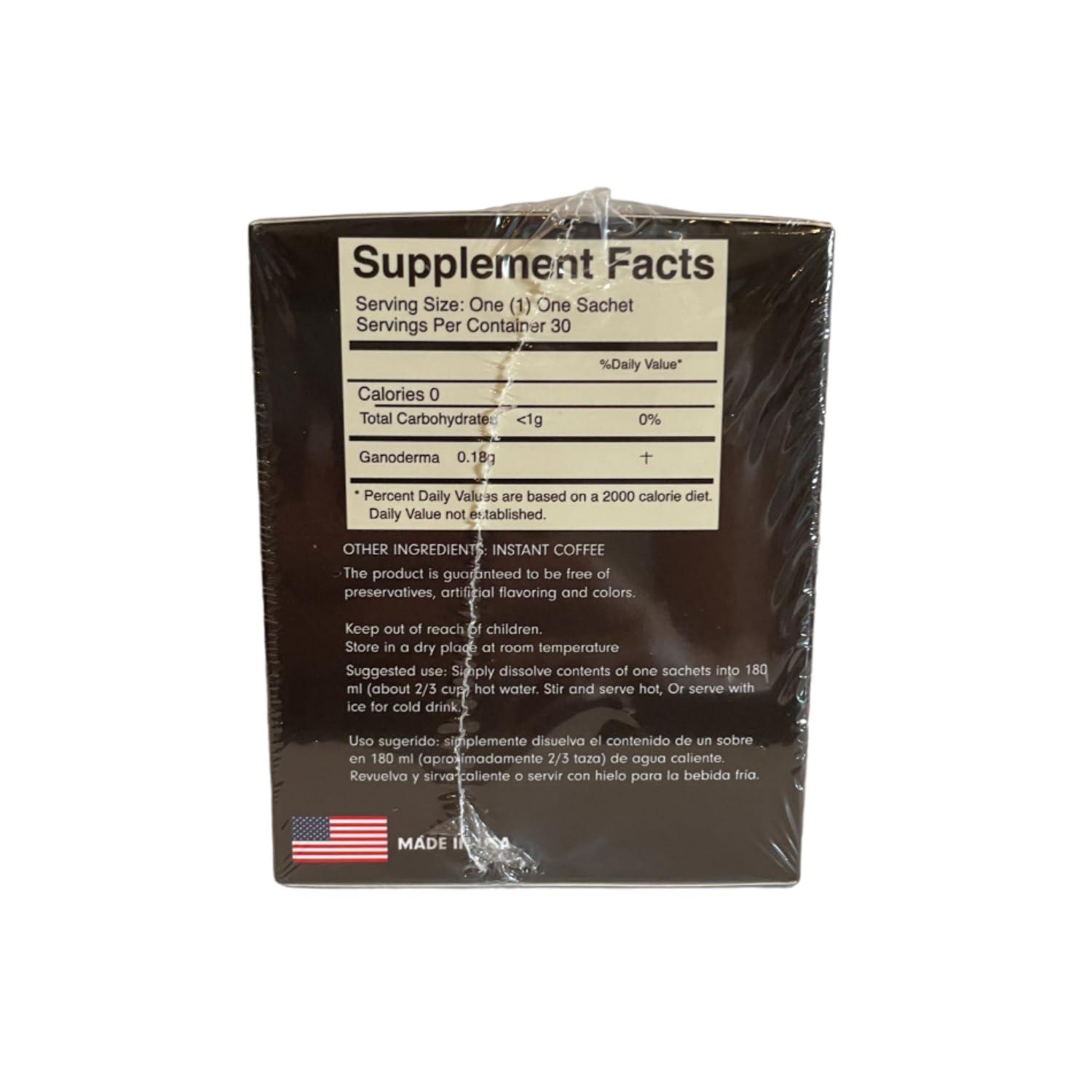 Eternal Spirit Beauty Eternal Gourmet Ganoderma (REISHI) Black Coffee 2 in1 Made in USA Cafe Negro con ganoderma Eternal Pack of 4