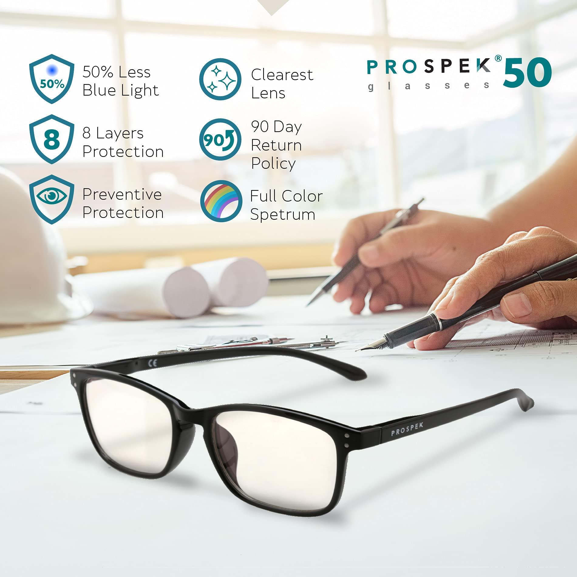 Prospek Prospek Blue Light Glasses I Computer Eyeglasses for Men and Women I Blue Light Blocking with Clear Lens I DESTINY