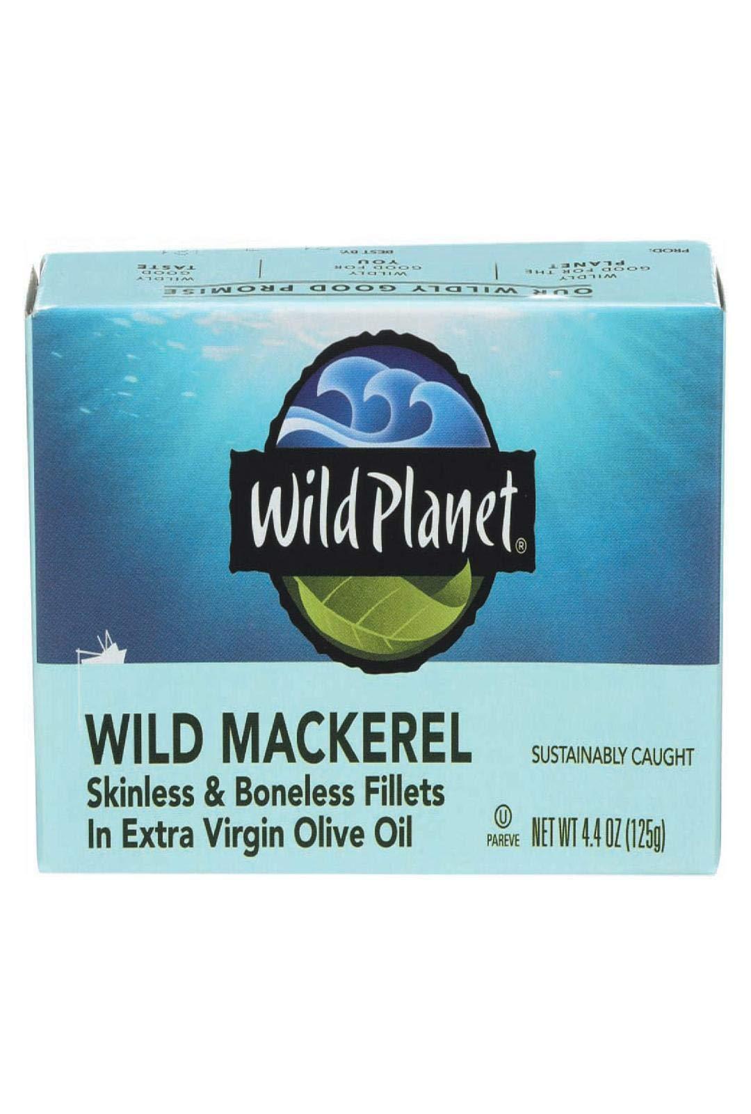 Wild Planet Wild Planet Mackerel Wild Fillet Extra Virgin Olive Oil, 4.40 oz