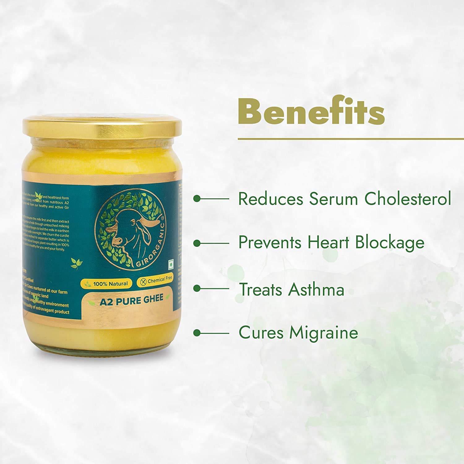 GIRORGANIC GirOrganic Grass Fed A2 Ghee | Clarified Butter (16 Oz) - Unsalted Gir Cow Ghee Butter - Organic Ghee Oil - Pasture Raised, Lactose-Free 16 Oz