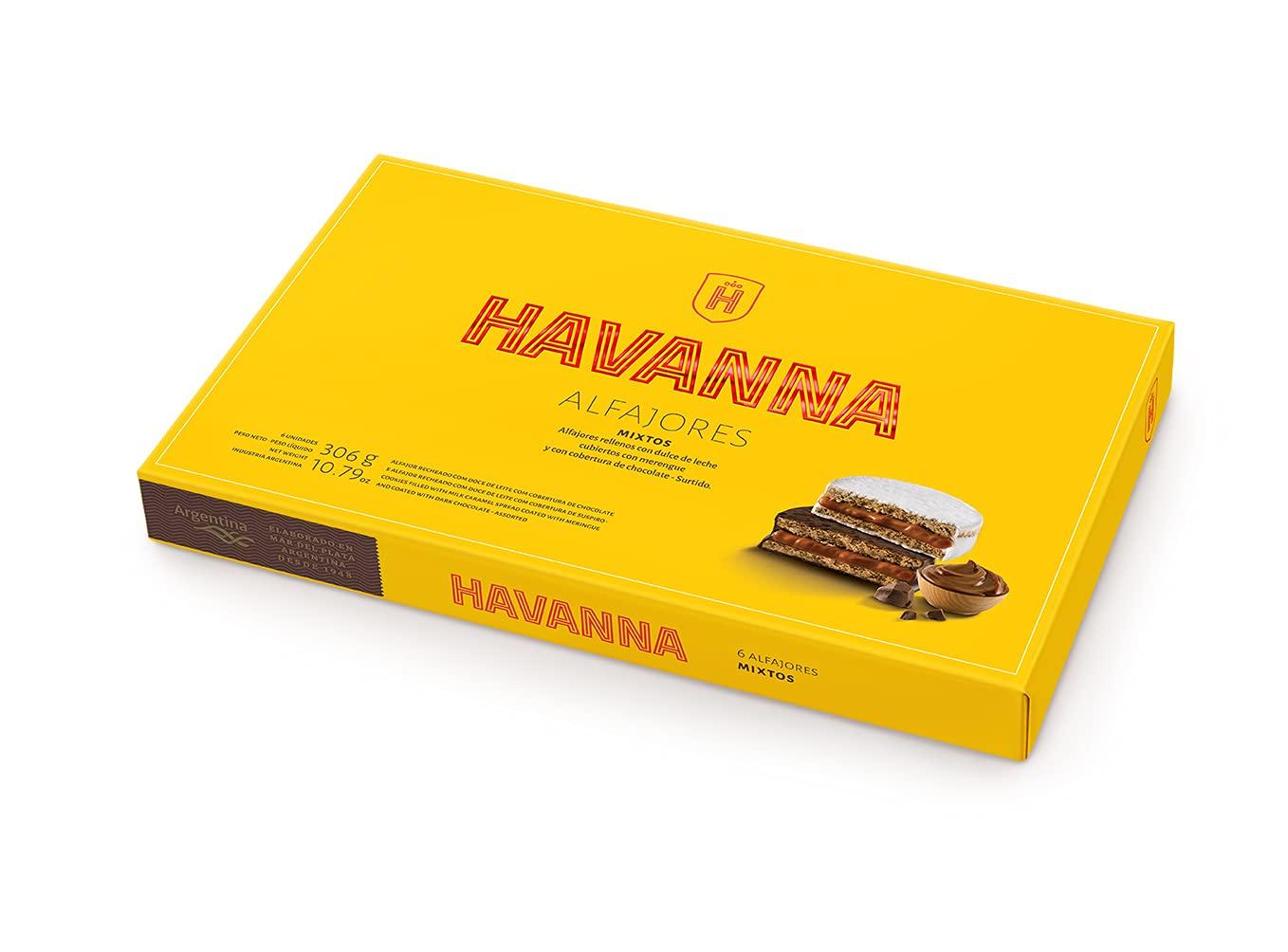 Havanna Alfajor Mixed Chocolate and Dulce de Leche - Box 6 Alfajores