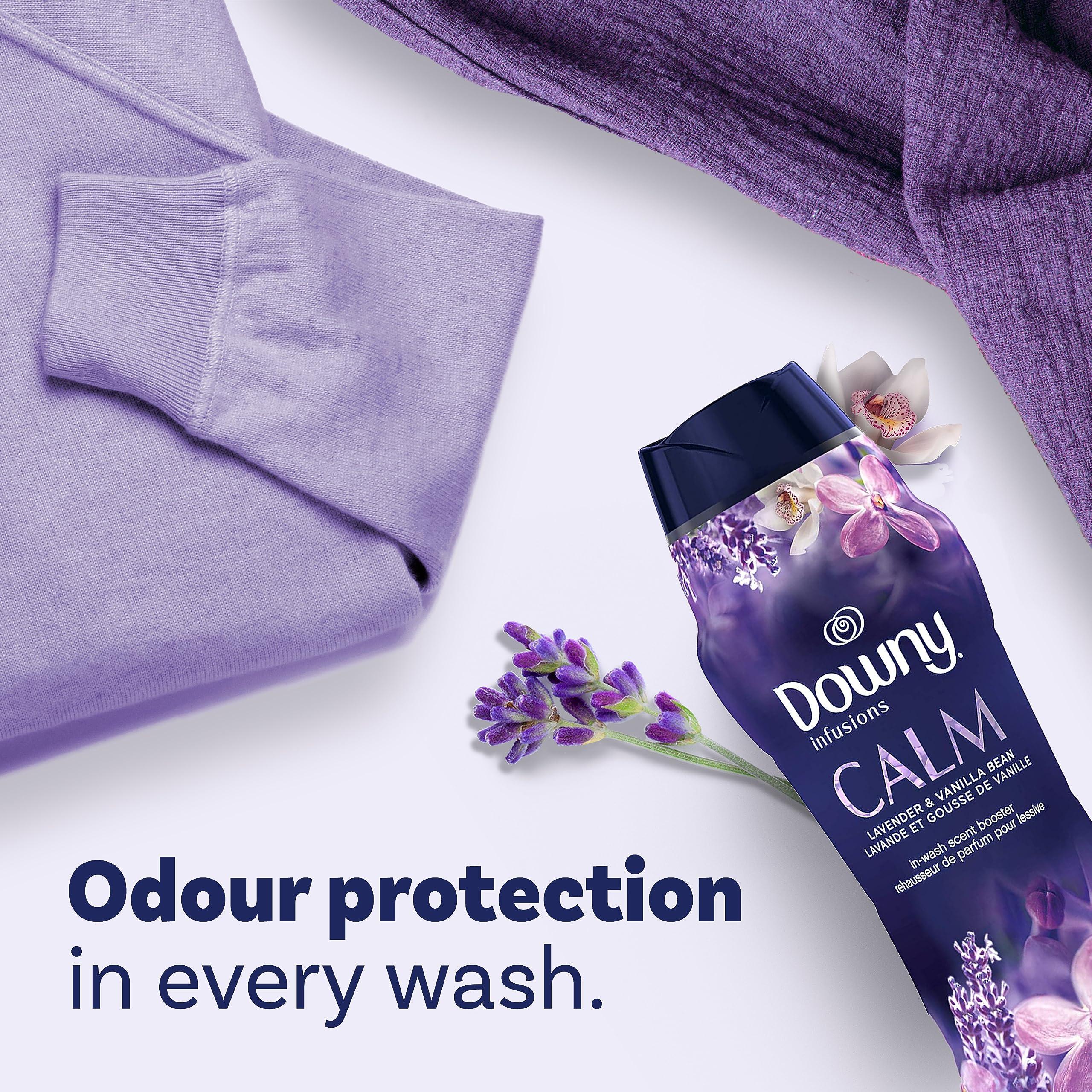 Downy Downy Infusions In-Wash Laundry Scent Booster Beads, CALM, Soothing Lavender and Vanilla Bean, 13.4 oz