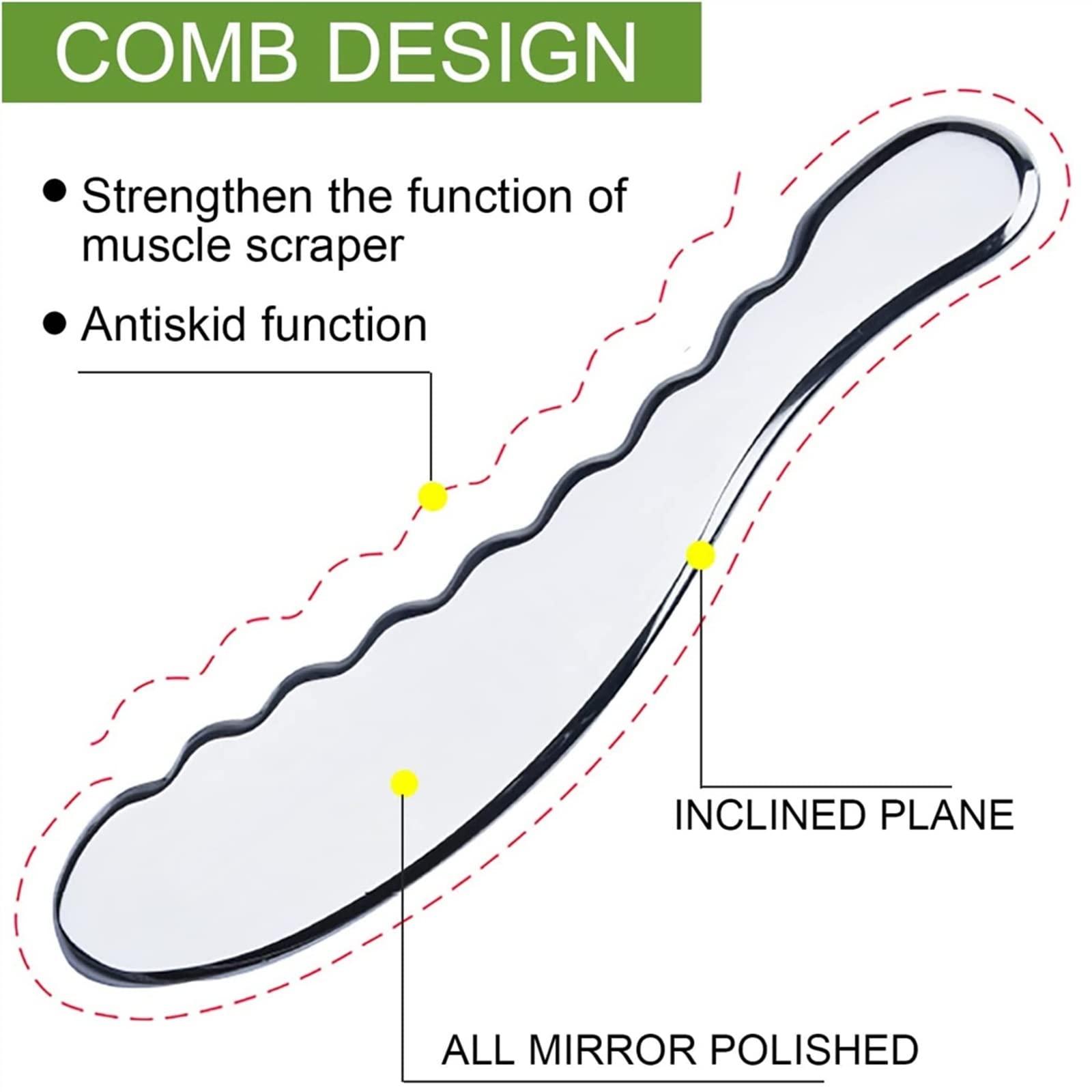 MOBYAT Muscle Scraper Tools Soft Tissue Massage Tool Scraping Tool Meridian Dial Bar Manual Acupuncture Pen Reflexology Tool 1Pcs