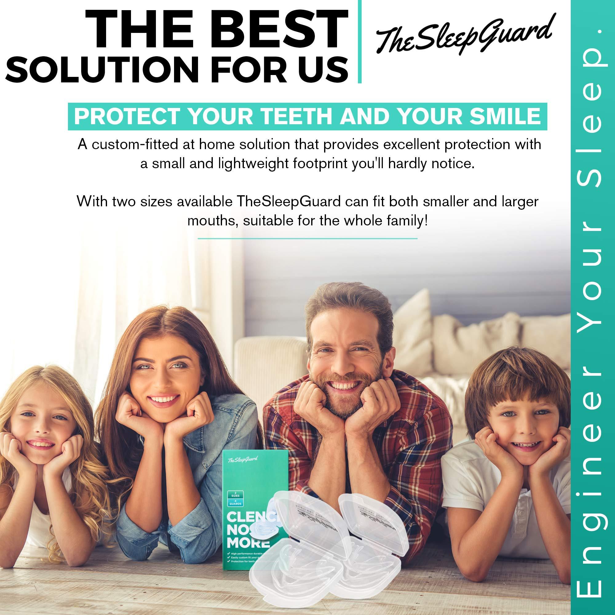 TheSleepGuard TheSleepGuard Mouth Guard for Clenching Teeth at Night [Pack of 4] Best Night Guards for Teeth Grinding, Mouth Guard for Grinding Teeth & TMJ | Night Guard for Men & Women