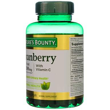 Nature's Bounty Nature's Bounty Cranberry with Vitamin C 4200 mg, 250 Softgels (Pack of 3)