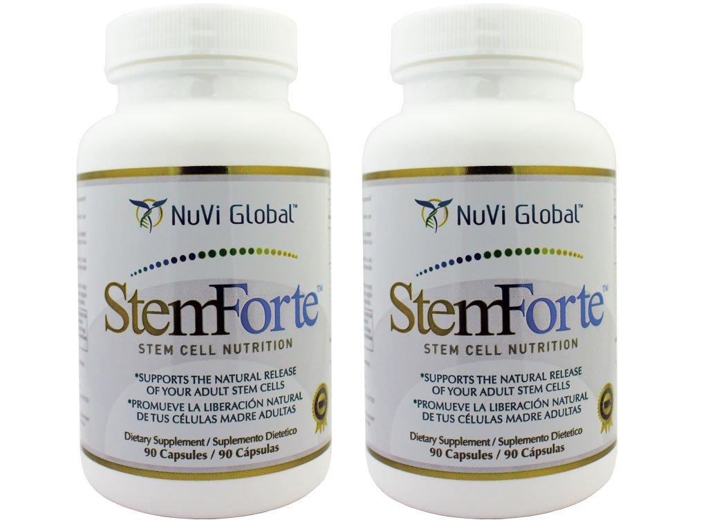 StemForte StemForte Plus Stem Cell Nutritional Supplements for Men, Women - Two Bottles - Advanced Stem Cell and Telomere Activity Support - Promotes Natural Release of Stem Cell, Increase Energy, Focus, Mood